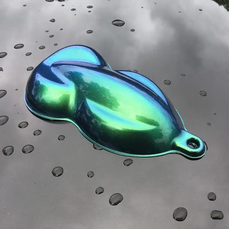 Массовый Суперсменяющийся Сине-зеленый Интенсивный пигмент-хамелеон, изменяющий цвет пигментного порошка автомобильной краски 355