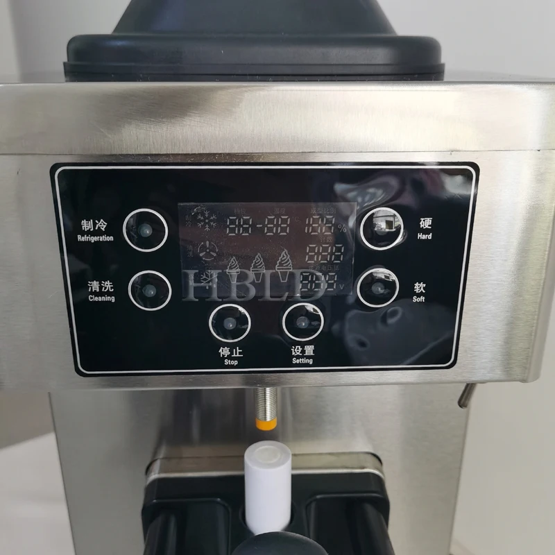 Настольная машина для приготовления мягкого мороженого, коммерческая многофункциональная машина для приготовления замороженного йогурта с одной головкой из нержавеющей стали
