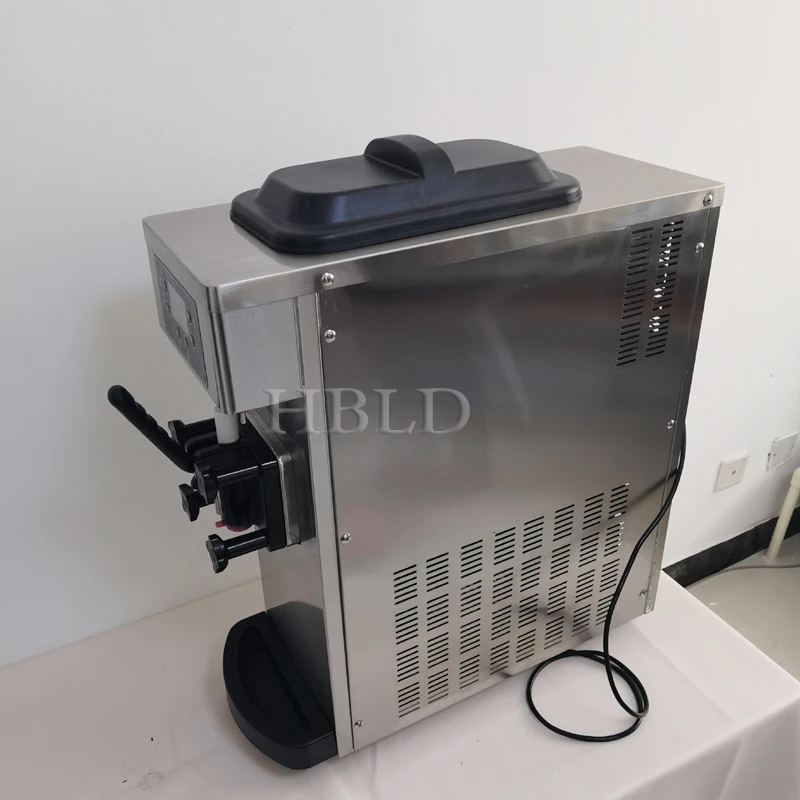 Настольная машина для приготовления мягкого мороженого, коммерческая многофункциональная машина для приготовления замороженного йогурта с одной головкой из нержавеющей стали