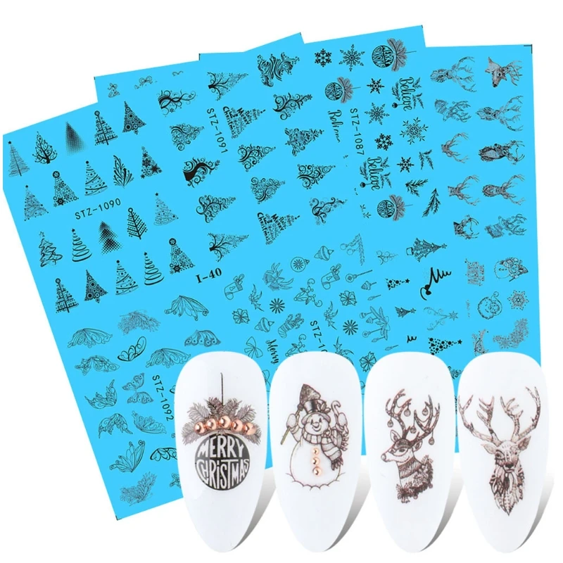 3D рождественские художественные украшения Рождественские зимние наклейки, переводные картинки, расходные материалы