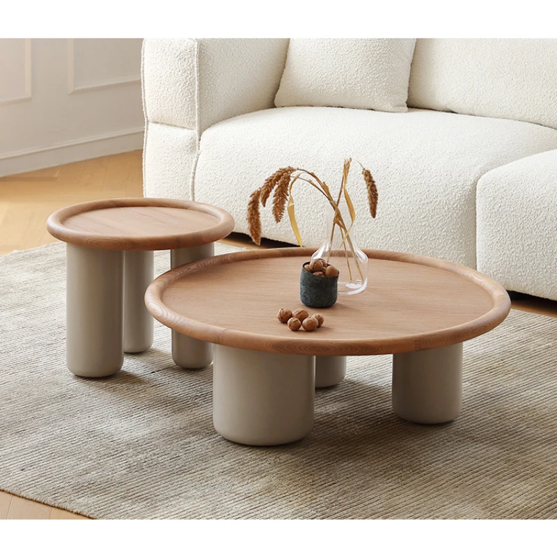 Mo language MOYU /журнальный столик из массива скандинавского дерева wabi sabi sabi wood log минималистичная дизайнерская комбинация круглых журнальных столиков