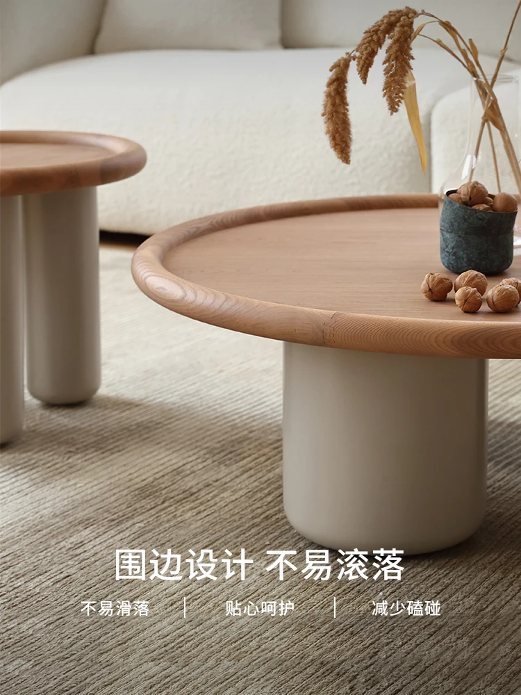 Mo language MOYU /журнальный столик из массива скандинавского дерева wabi sabi sabi wood log минималистичная дизайнерская комбинация круглых журнальных столиков