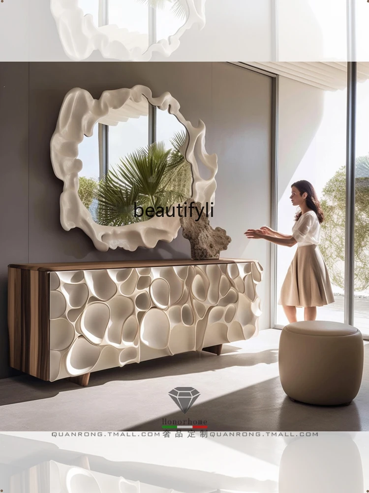 Креативный буфетный шкаф в кремовом стиле, индивидуальный дизайн, чувство технологии, входной шкаф, ТВ-шкаф в японском стиле