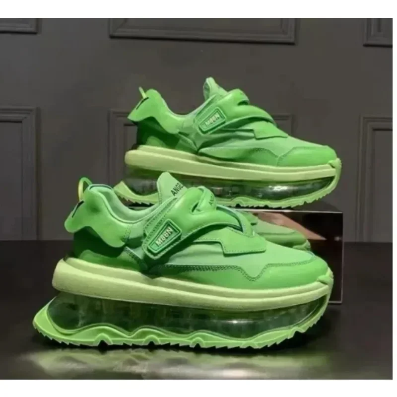 Женские кроссовки на воздушной подушке Зеленого цвета, роскошная женская обувь для бега, удобная обувь на платформе, Брендовые дизайнерские кроссовки для женщин