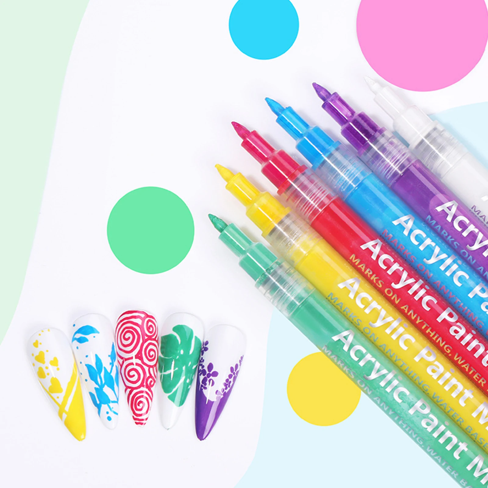 Водонепроницаемая ручка для граффити нейл-арта DIY Nail Art Painting Liner Brush Pen Абстрактные линии Цветочный эскиз Инструменты для рисования Инструменты для ногтей