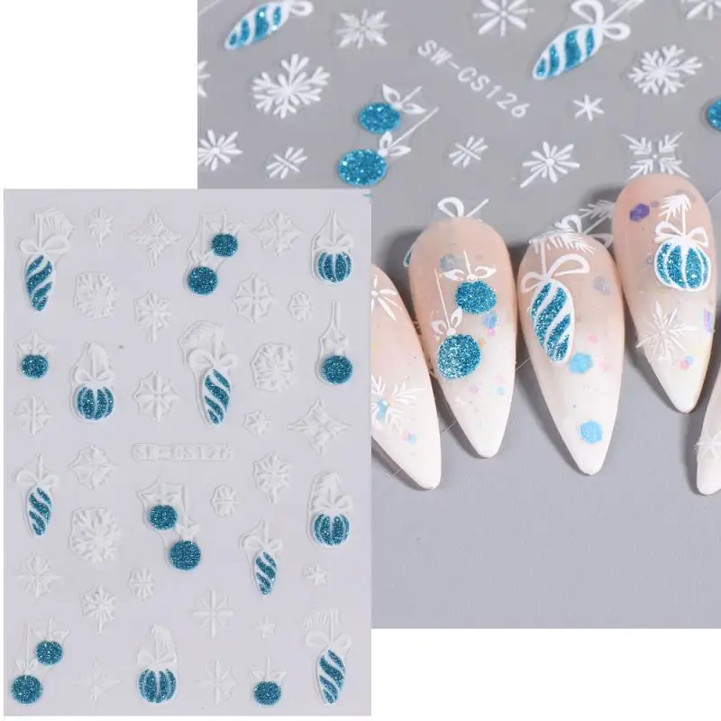 Ультратонкие наклейки для нейл-арта, красивые ногти, легко наносятся, стойкие, идеальное Уникальное зимнее украшение для ногтей