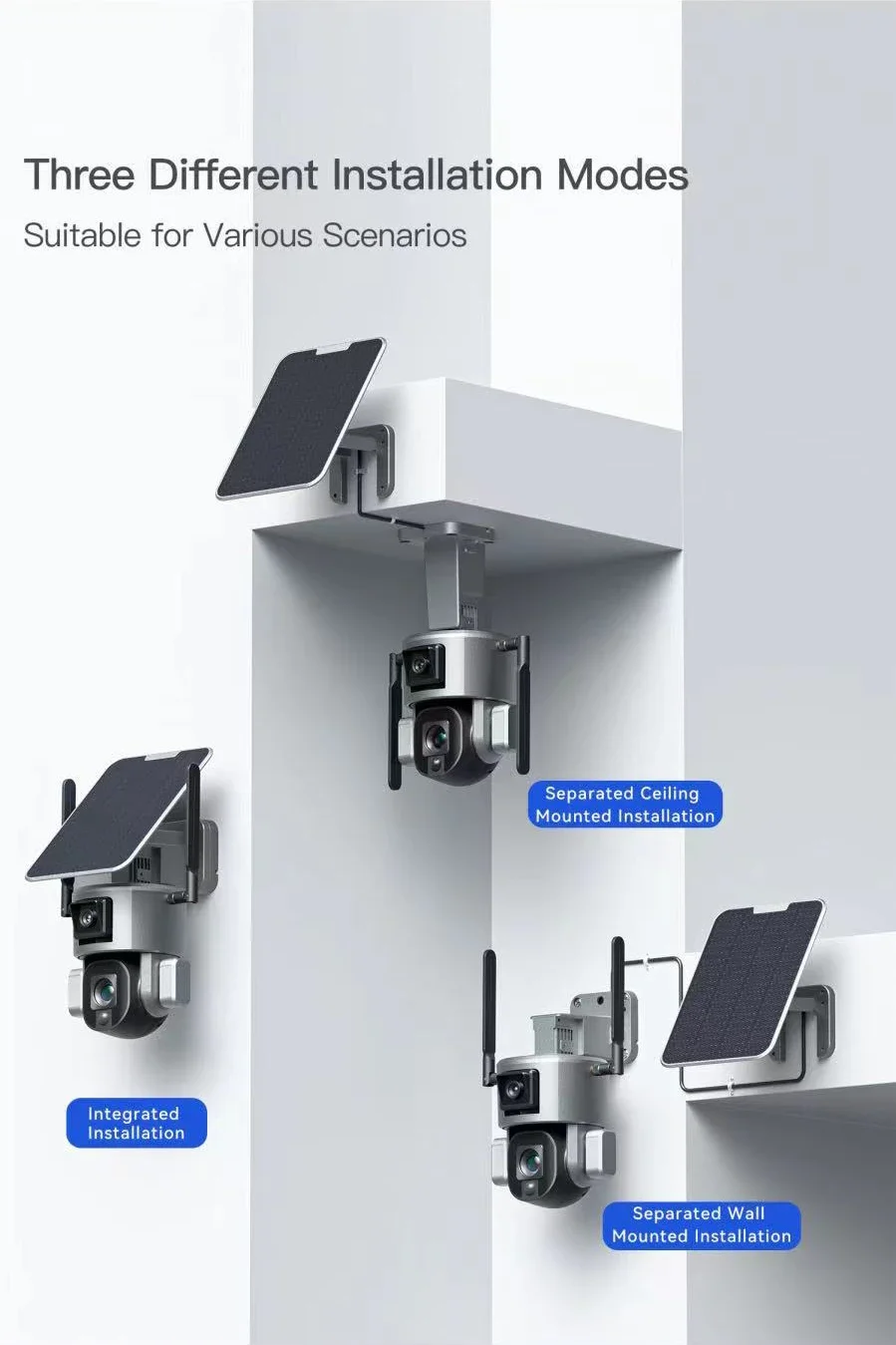 Dinstech 2023 новые продукты видеонаблюдения с 4-кратным 10-кратным оптическим зумом, двухобъективные камеры безопасности, беспроводные наружные батареи 21700