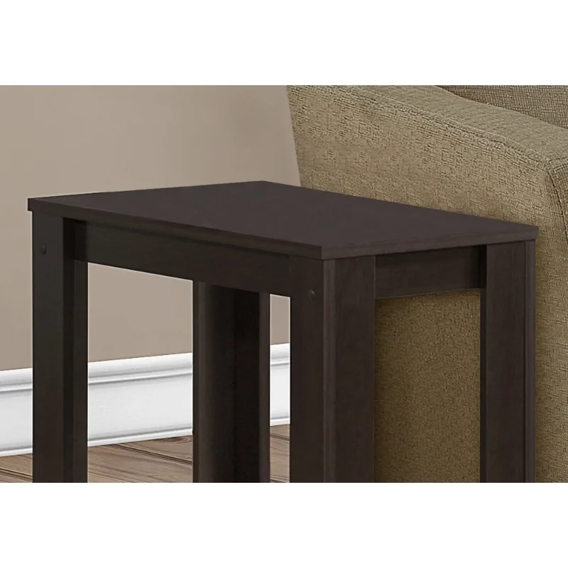 Monarch Specialties, прямоугольный приставной столик с современным акцентом, темно-серый журнальный столик для гостиной