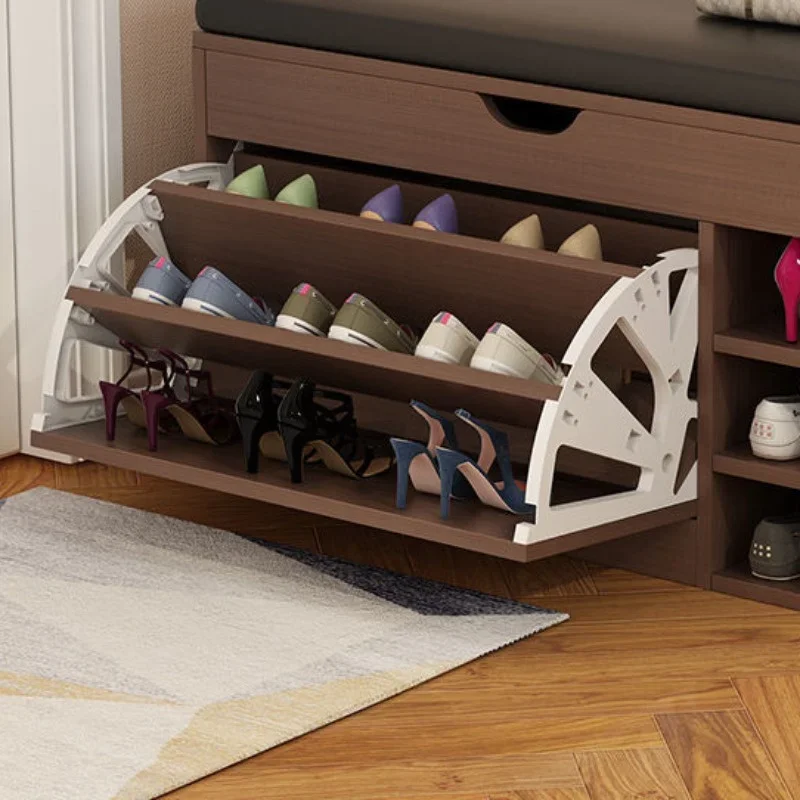 Современные шкафы для обуви, табурет для хранения, Обувные шкафы в прихожей, скамейка, Белая мебель для гостиной Schoenenkast Home