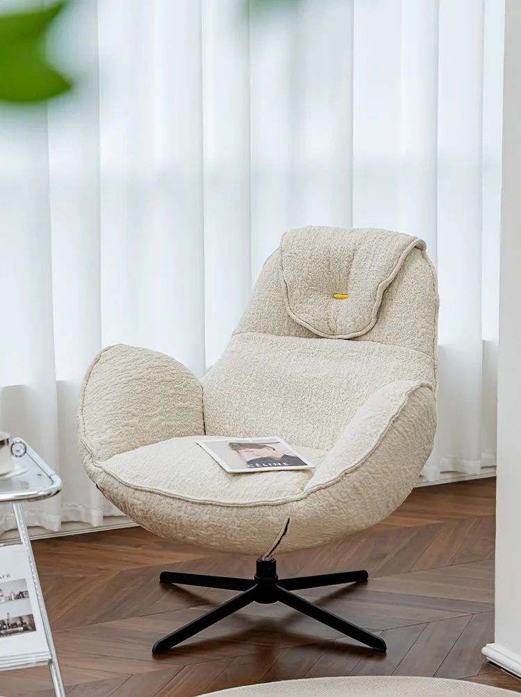 Кресло из яичной скорлупы, итальянское домашнее кресло для гостиной, скандинавское кресло для спальни, вращающееся односпальное кресло