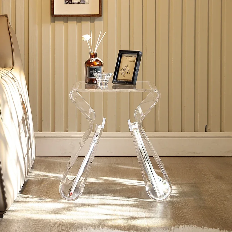 Пространство Чайный столик неправильной формы из прозрачного акрила, журнальные столики для маленькой гостиной, мебель для дома в скандинавском стиле Mesa De Centro