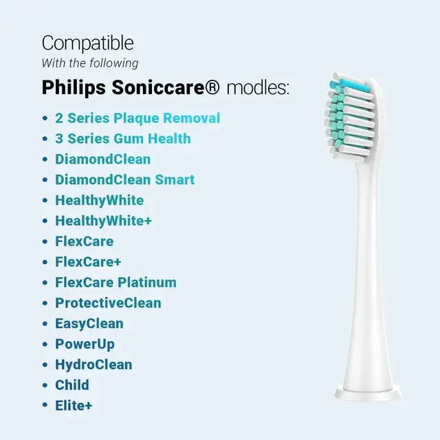 12 сменных головок для зубных щеток Philips DiamondClean/Flexcare Platinum/HealthyWhite+/3/2/ FlexCare+/HealthyWhite/EasyClean