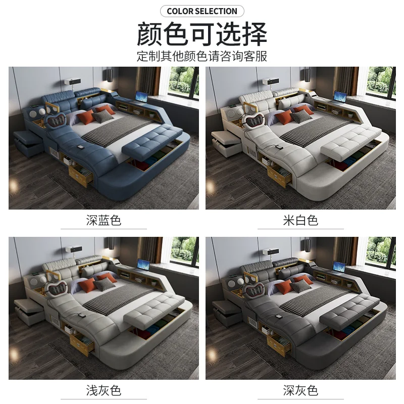 Кровать в главной спальне современная простая двуспальная кровать размера 