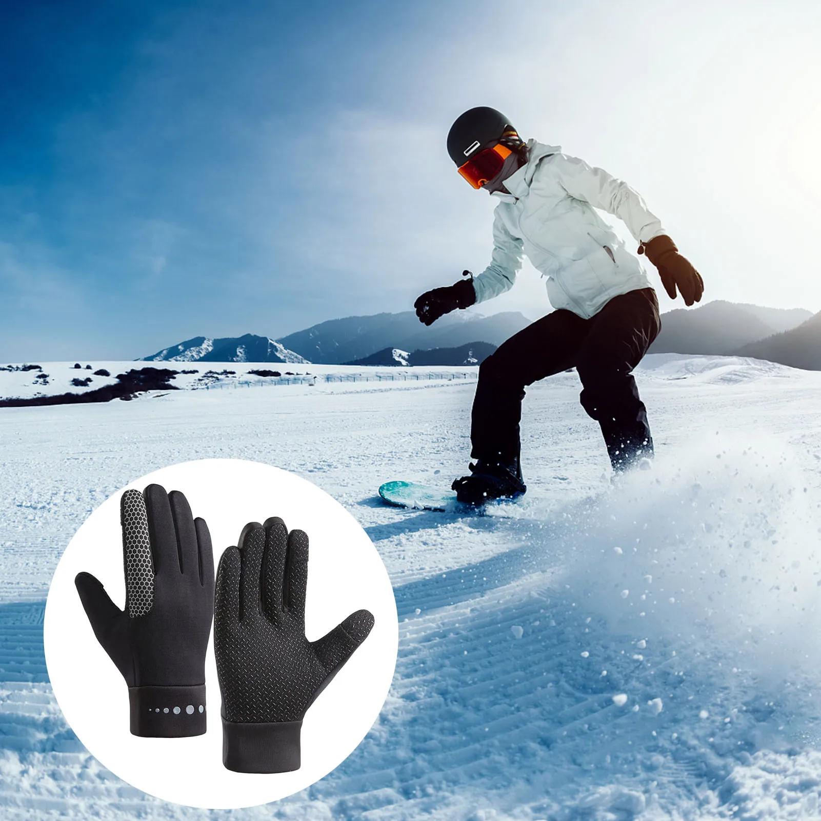 Велосипедные теплые зимние перчатки с толстой мягкой опушкой из искусственного кроличьего плюша, противоскользящие для холодной погоды, катания на лыжах и велоспорта на открытом воздухе