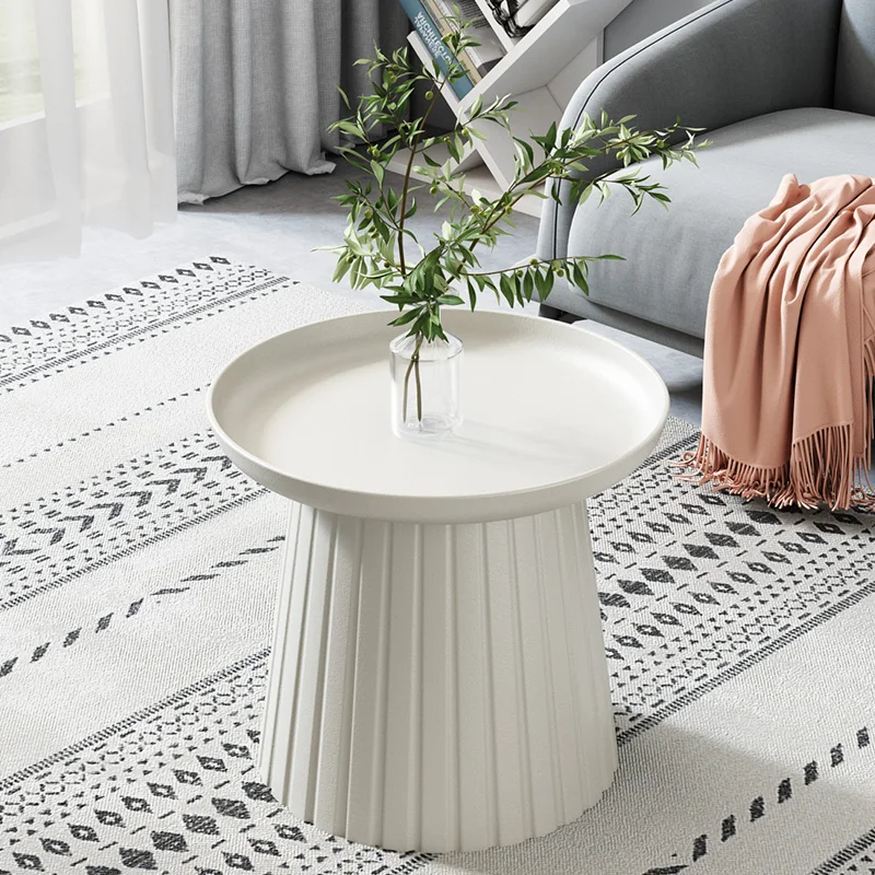 Эстетичные пластиковые журнальные столики для прихожей, органайзер для гостиной в скандинавском стиле, приставной столик, белый стол, базовая мебель для дома