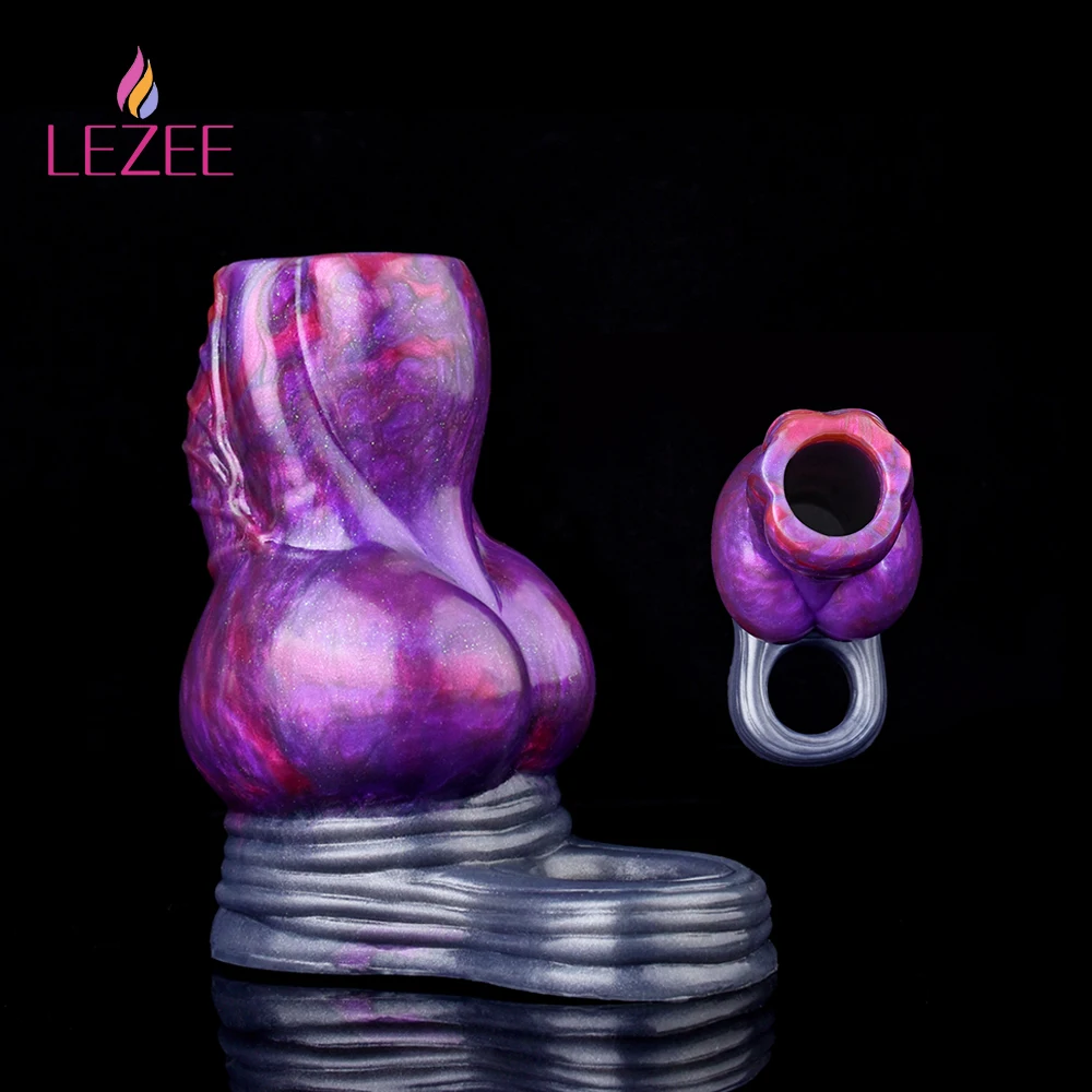 Удлинитель для увеличения искусственного члена LEZEE, Полая втулка для члена, Реалистичный удлинитель для пениса, секс-игрушки для мужчин, задерживающие эякуляцию.