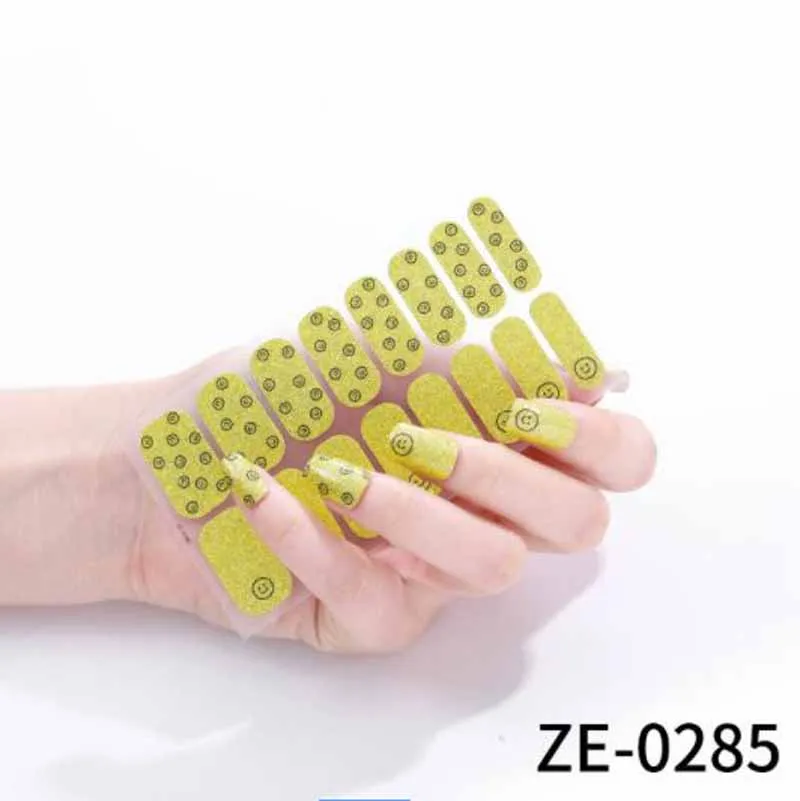 1 лист Наклейки для ногтей Самоклеящиеся обертки для ногтей для девочек Женский маникюр Полное покрытие Наклейки для декора Слайдер для ногтей