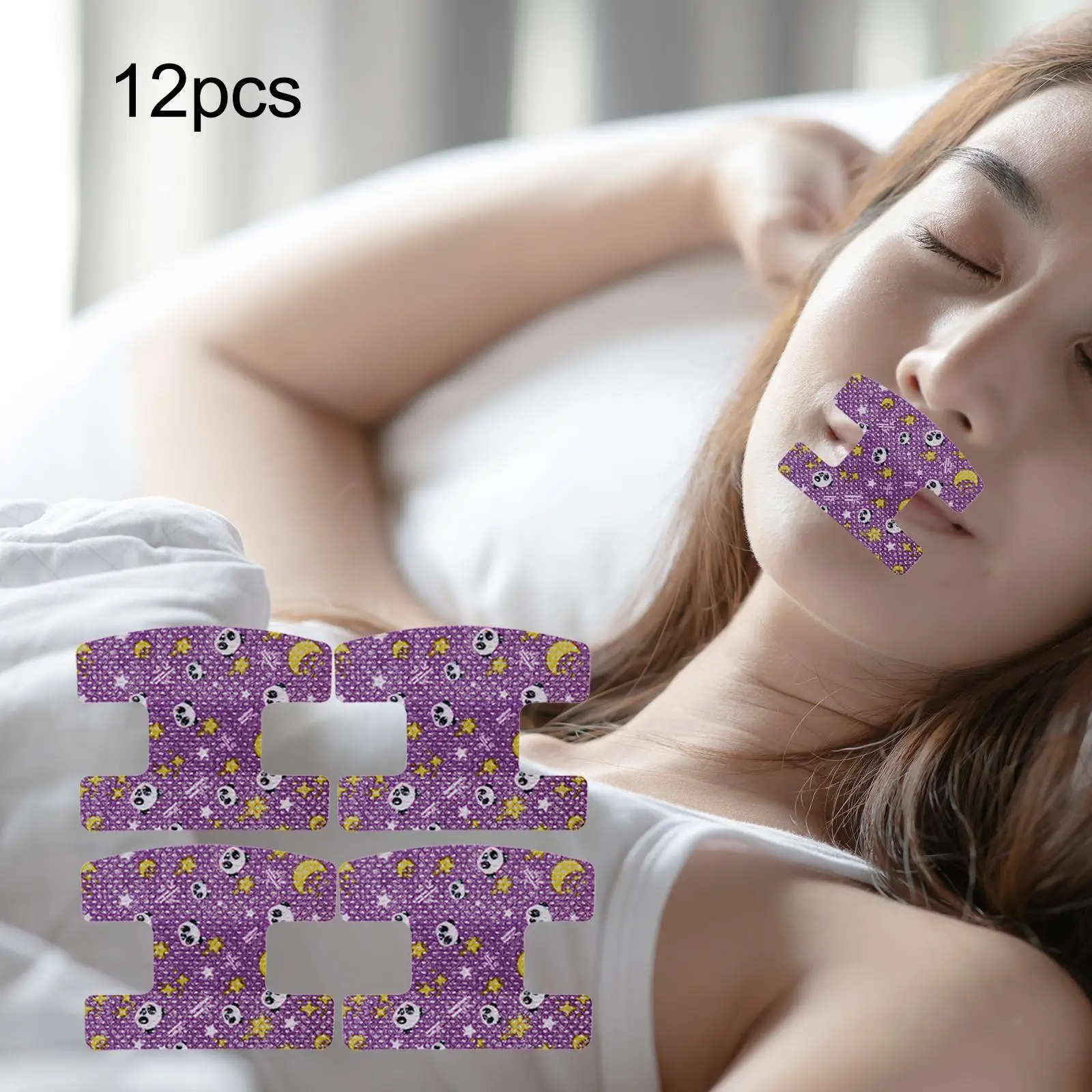 12x Мягкая лента для рта Удобные полоски для сна, уменьшающие дыхание ртом, улучшающие дыхание носом, Уменьшающие храп, улучшающие сон