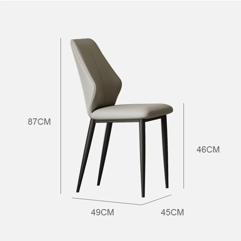 Простой современный обеденный стул С европейской кожаной спинкой, обеденные стулья для гостиной, Итальянская минималистичная мебель Cadeiras Jantar для дома