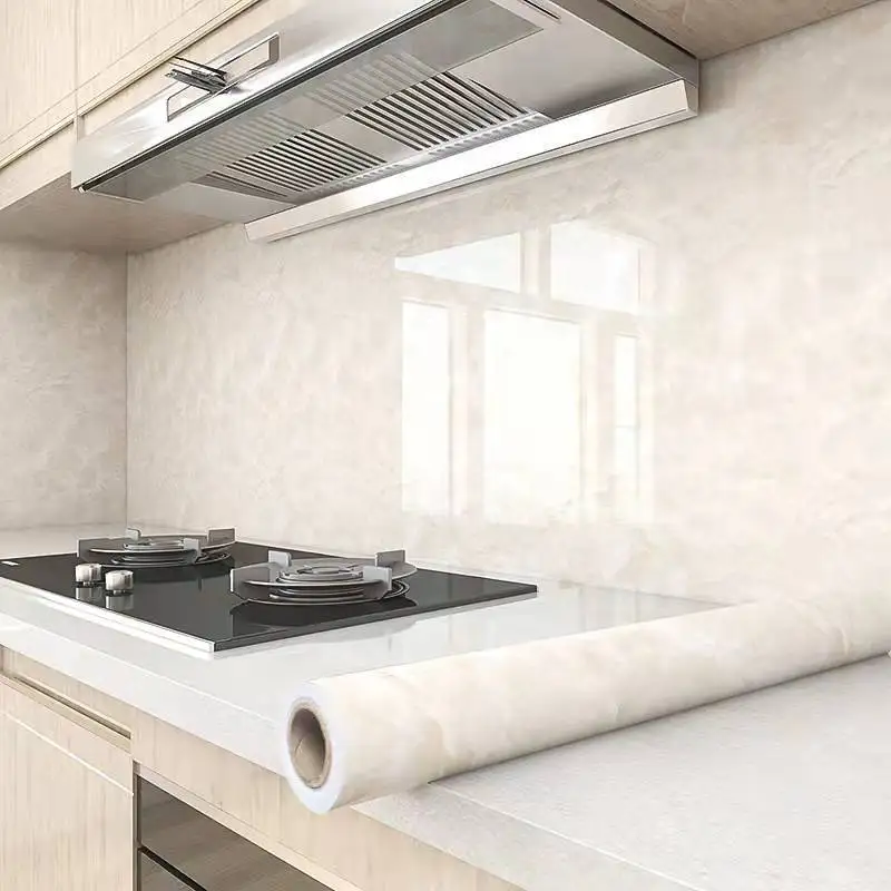 Маслостойкие утолщенные кухонные Водонепроницаемые наклейки Высокотемпературные шкафы для плиты Самоклеящиеся обои Наклейки на стены