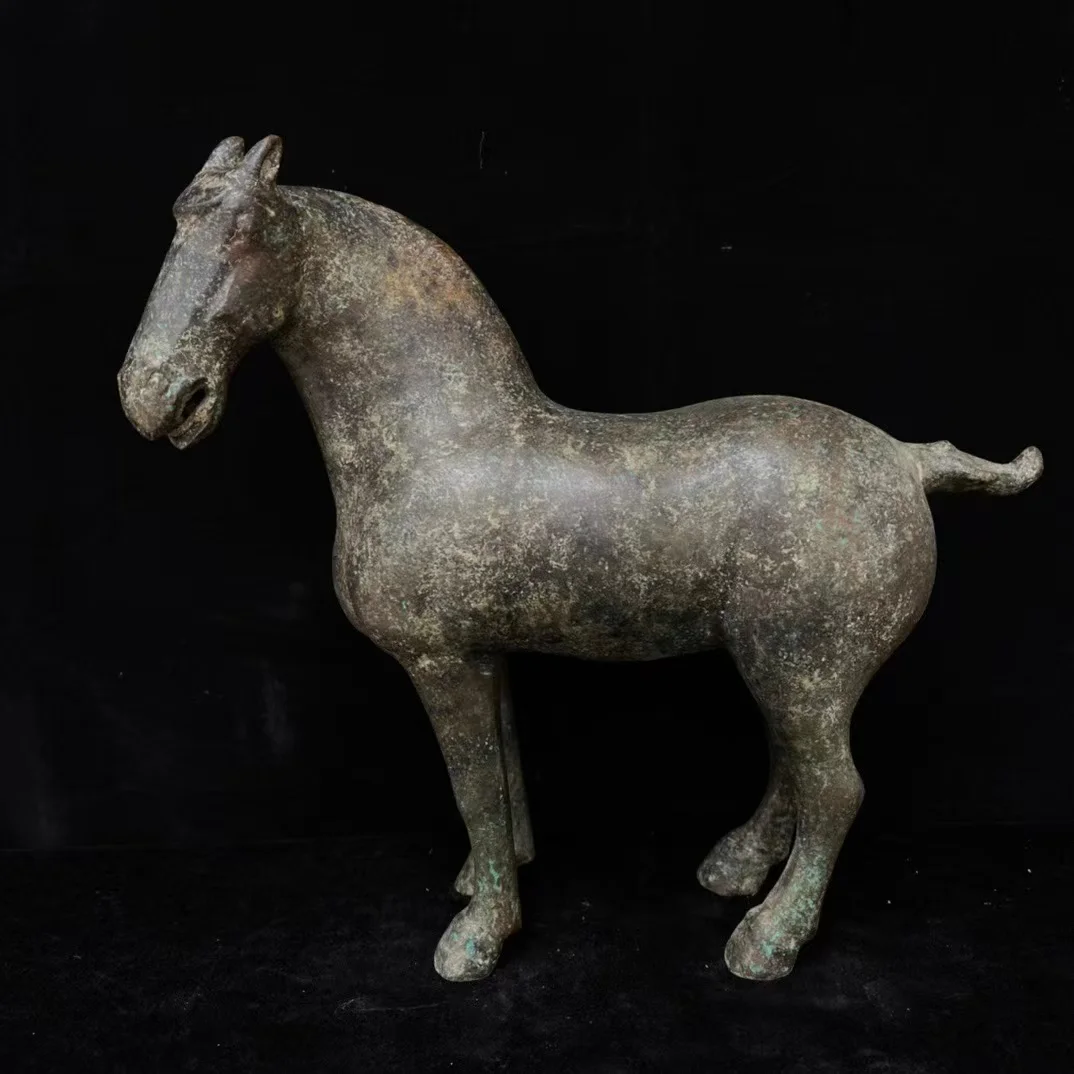 Тонкая бронза, редкая бронзовая статуэтка лошади ручной работы (25-186)
