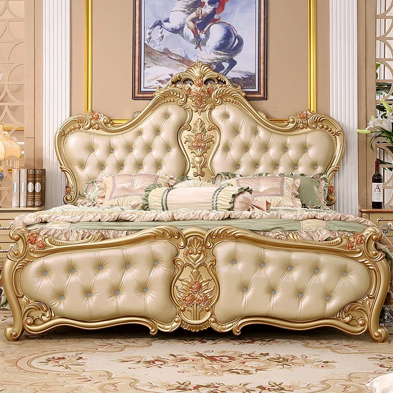 Многофункциональная двуспальная кровать европейского размера Queen Size, деревянная кровать принцессы, место для хранения мебели класса люкс Camas Y Muebles Dormitorio