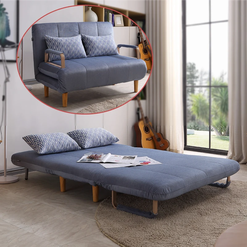 Современная тканевая мебель для гостиной многофункциональный двухместный диван-футон диван-кровать с откидным верхом