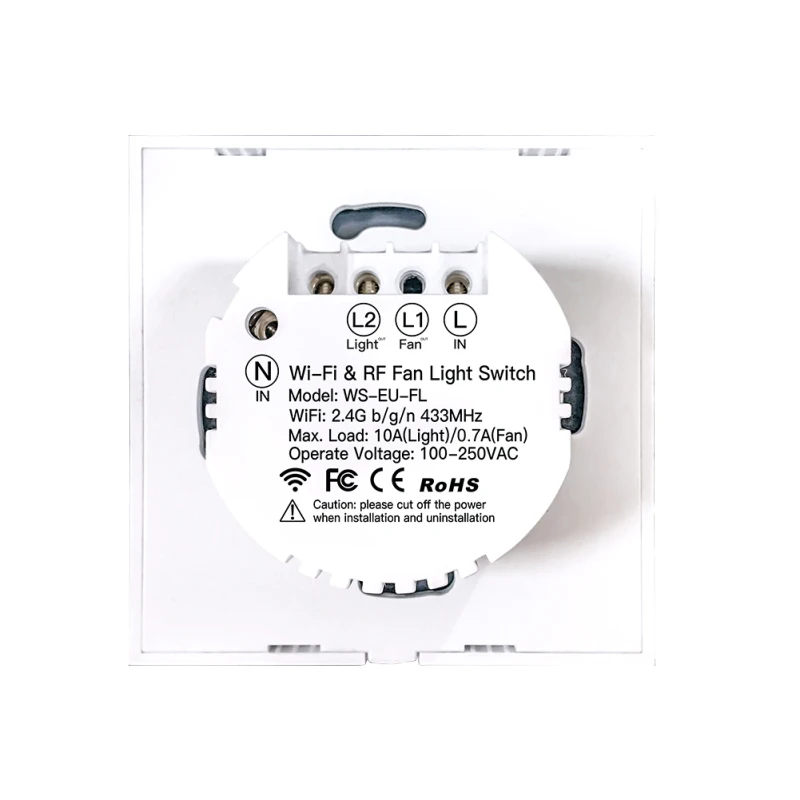 WiFi + RF Smart Switch 2/3-Полосная Панель управления Потолочный Вентилятор Контроллер освещения Tuya Дистанционные Переключатели Аксессуары для умного дома