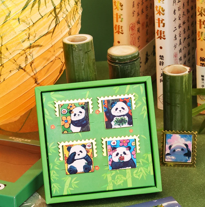 Закладка со штампом в виде панды, Креативный металлический зажим для страницы книги, книжные принадлежности для студенческих чтений, канцелярские принадлежности для эстетического искусства