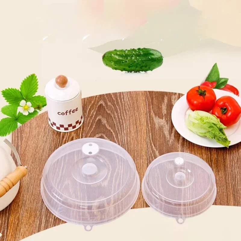 Прозрачная круглая пластиковая крышка для чаши, крышка для еды, крышка для масла для микроволновой печи, крышка для разогрева, крышка для консервирования продуктов, кухонные принадлежности