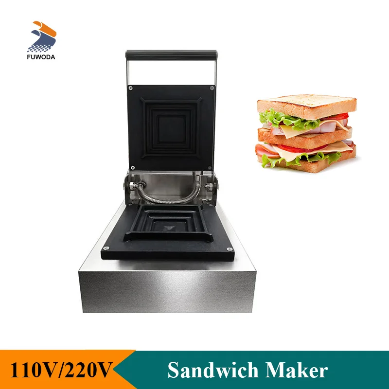 Бытовая Электрическая машина для приготовления сэндвичей 110 В 220 В, машина для приготовления завтрака с антипригарным покрытием из нержавеющей стали Для кухни