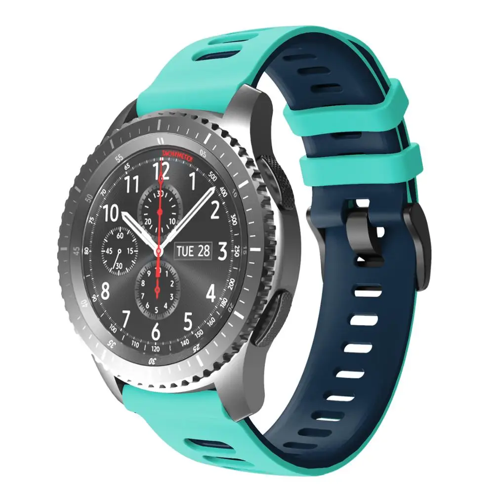 20/22 мм Силиконовый Ремешок Для Samsung Galaxy Watch 3 Active Gear S3 Frontier Classic Huawei GT 2 2E GT2 GT2E Спортивный браслет