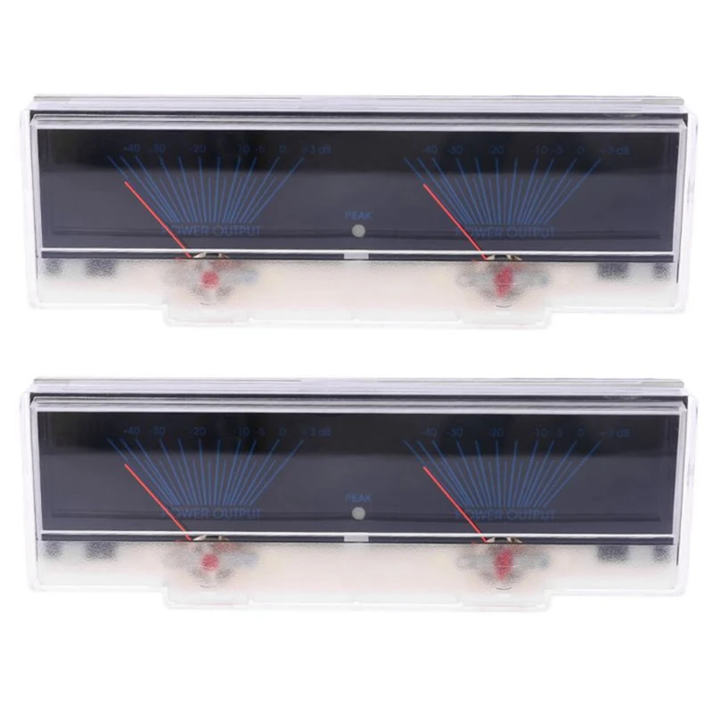 Панель усилителя мощности звука 2X VU Meter, Двойной аналоговый измеритель уровня ДБ с подсветкой