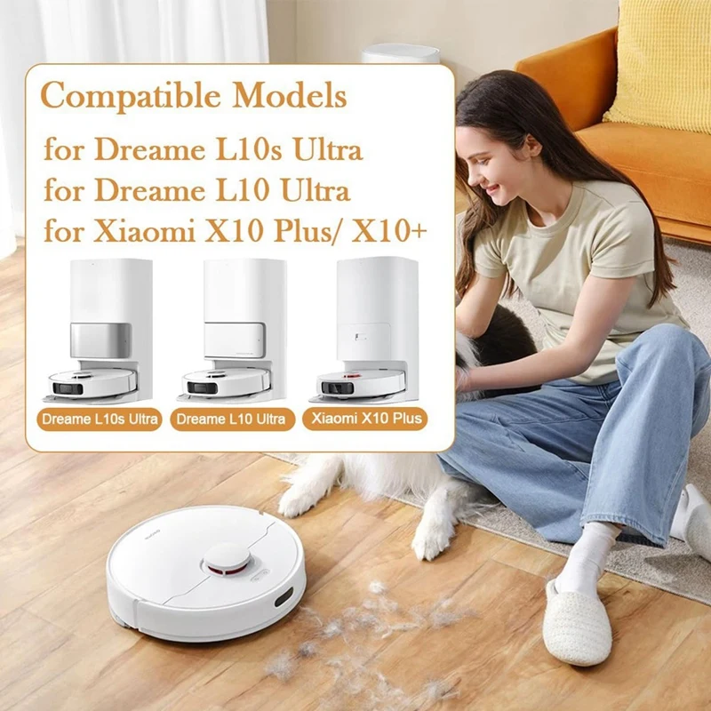 Для Dreame L10S Ultra/L10 Ultra/L10S Pro для Xiaomi X10 Plus Основная боковая щетка, фильтры Hepa, прокладки для швабры, мешки для пыли, запчасти.