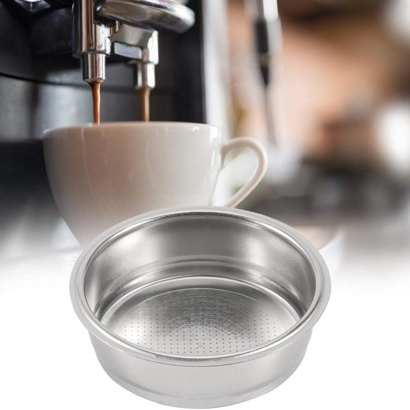 Кофейный фильтр 51 мм Из нержавеющей стали, Кофейный фильтр, Корзина для чашек, фильтры для кофеварки без давления, Аксессуар для кофемашины A
