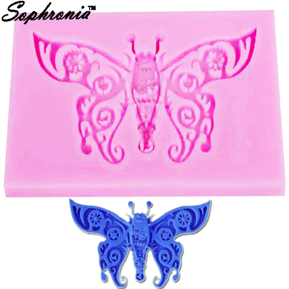 Sophronia Sugarcraft Butterfly Силиконовые Формы Для Торта Fondant Fondant CakeTools Смола Глиняные Конфеты Кекс Шоколадная Паста Gumpaste m708