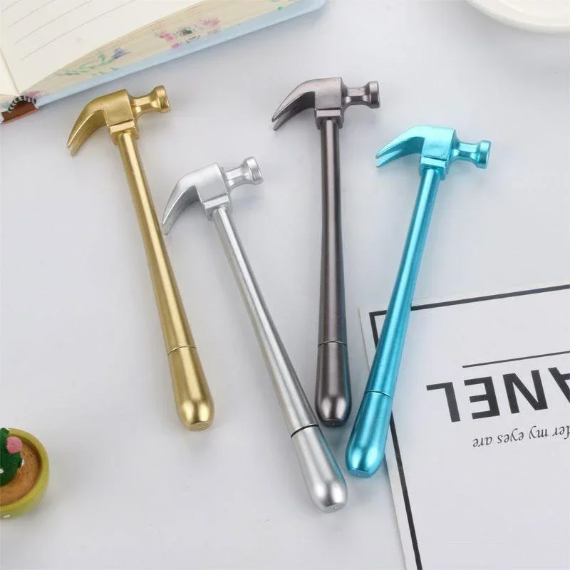 Новая имитационная ручка-молоток Персонализированная ручка для подписи Милые мультяшные канцелярские принадлежности Креативное оборудование Гелевая ручка