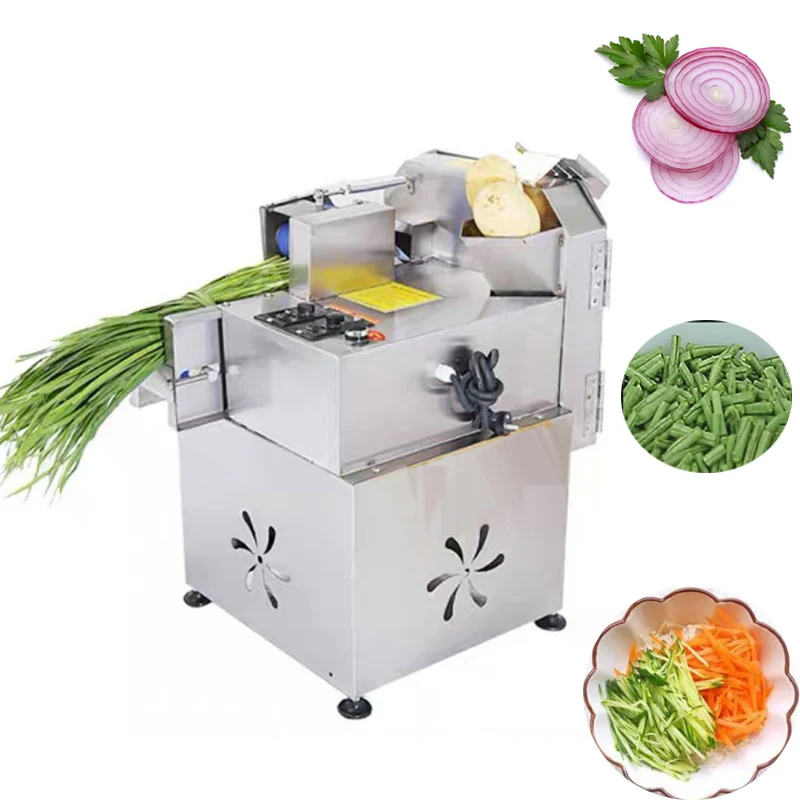 Коммерческая электрическая Машина для нарезки картофеля, Моркови, Чили, машина для измельчения овощей