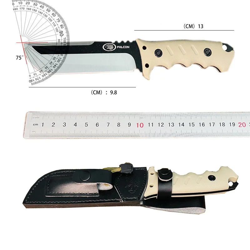 Стальной нож DC53 для выживания, военные тактические ножи высокой твердости, уличный портативный нож для самообороны для мужчин