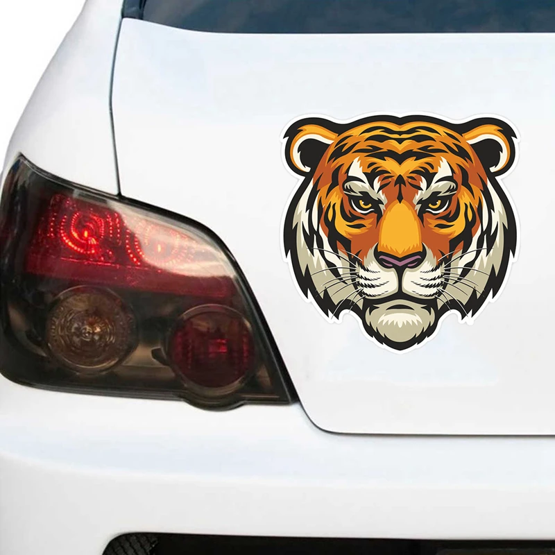 S41137 # Разных размеров самоклеящаяся наклейка из ПВХ, автомобильная наклейка с пристальным взглядом тигра, водонепроницаемые автомобильные декоры на бампер заднего стекла
