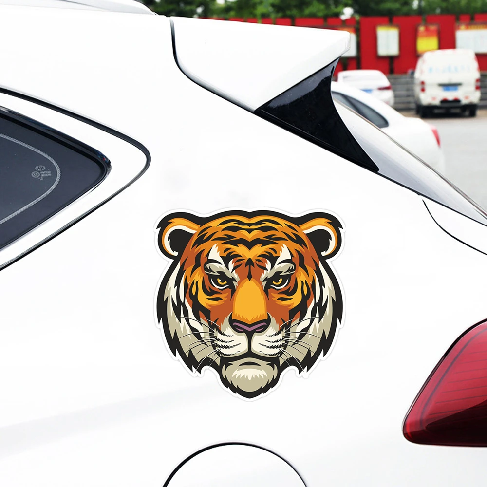 S41137 # Разных размеров самоклеящаяся наклейка из ПВХ, автомобильная наклейка с пристальным взглядом тигра, водонепроницаемые автомобильные декоры на бампер заднего стекла