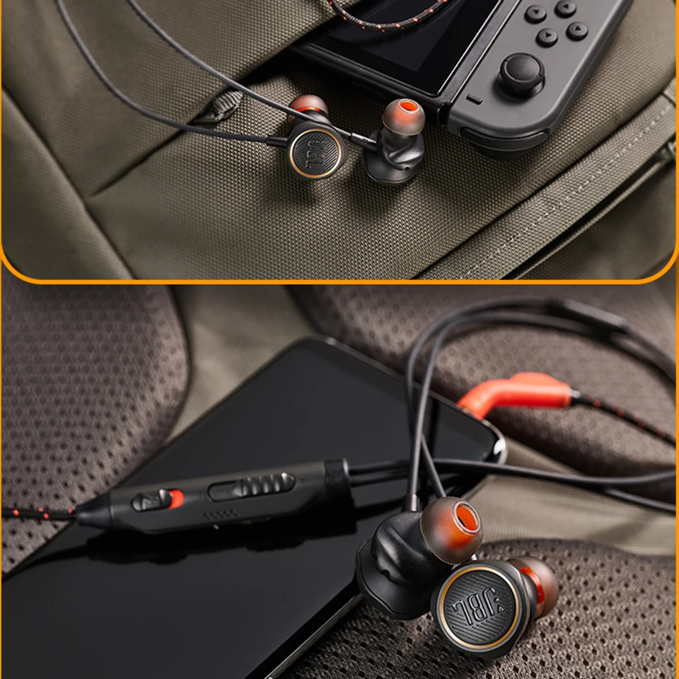 JBL QUANTUM 50 3,5 мм Проводные Игровые наушники-вкладыши Q50 Киберспортивная гарнитура с микрофоном для мобильных устройств / PlayStation 4 / Nintendo Switch / iPhone
