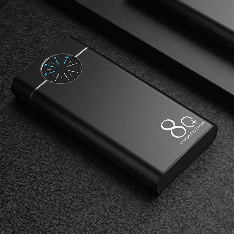 Портативная бытовая техника 3.0 монитор рулетки мобильного питания 80000 мАч PD 3.0 USB внешний мобильный аккумулятор для iPhone Xiaomi