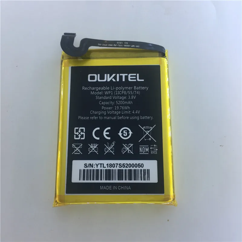 2021 дата производства аккумулятора OUKITEL WP1 5000 мАч Длительное время ожидания, высокая емкость аккумулятора OUKITEL WP1