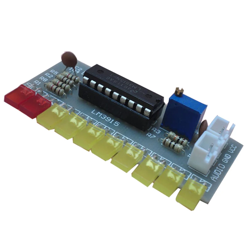 LM3915 Индикатор уровня звука Diy Kit 10 светодиодных индикаторов уровня анализатора звукового спектра Electoronics Пайка