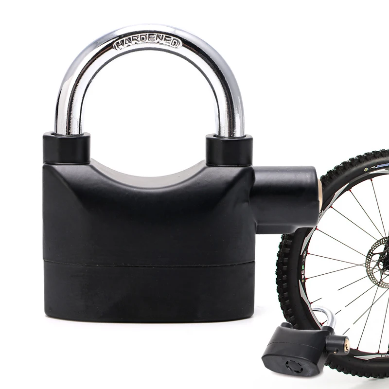 Черный водонепроницаемый замок с сиреной, сигнальный замок для мотоцикла, велосипеда, Идеальная безопасность С замками на 110 дБ