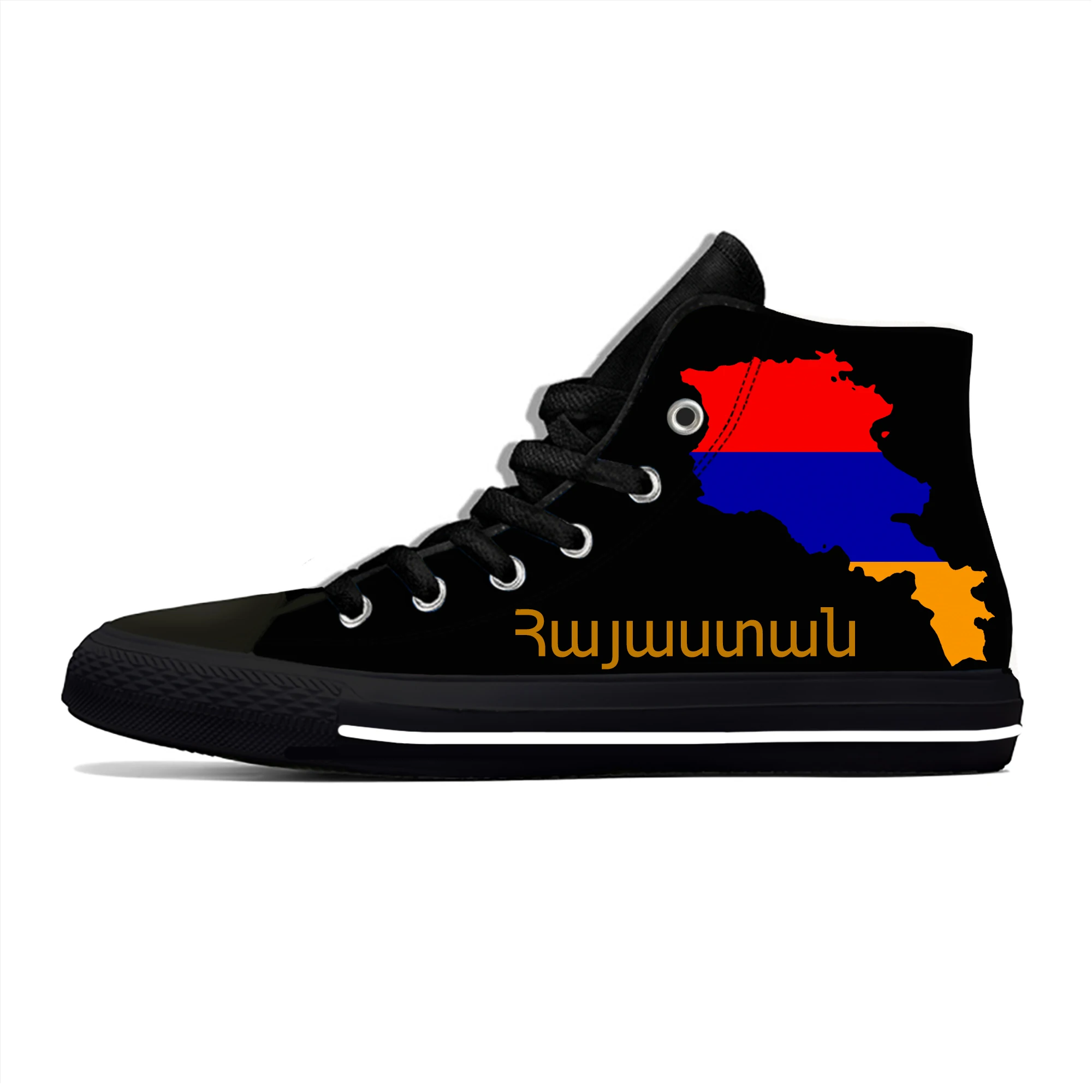 Кроссовки с высоким берцем под флаг Армении, мужская Женская повседневная обувь для подростков, парусиновая обувь для бега с 3D-принтом, Дышащая легкая обувь
