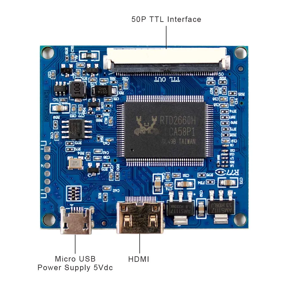 VSDISPLAY 7-дюймовый TFT-LCD экран AT070TN90 800X480 с платой контроллера HDMI-mini LCD