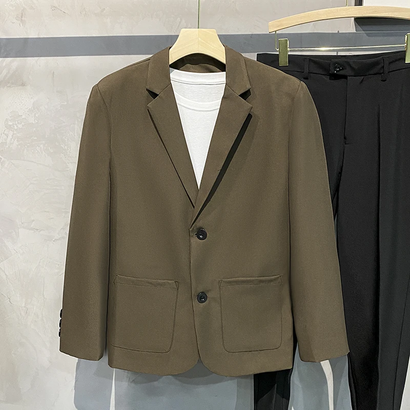2023 Весна Осень Официальные Блейзеры Мужская Корейская Мода Свободное Повседневное Платье Куртка Мужская Деловая Социальная Одежда Пальто Одежда L68