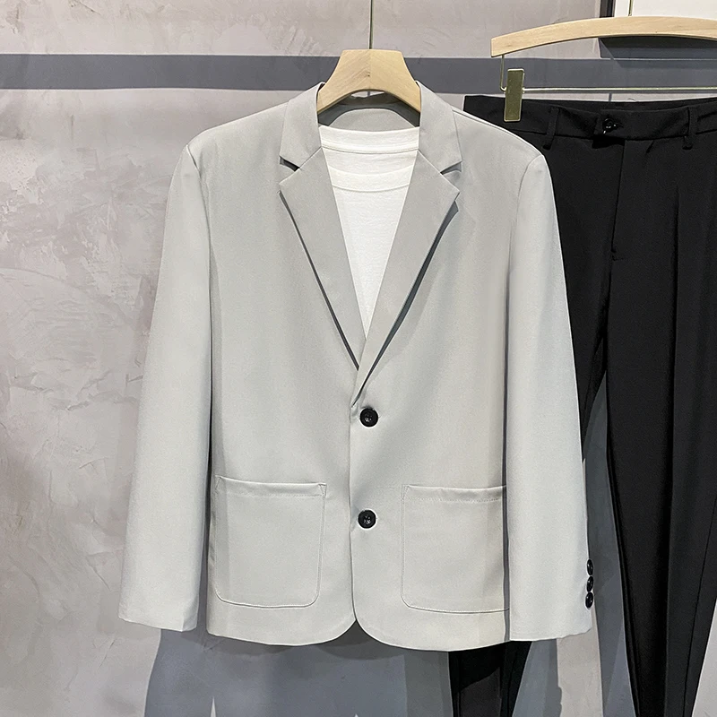 2023 Весна Осень Официальные Блейзеры Мужская Корейская Мода Свободное Повседневное Платье Куртка Мужская Деловая Социальная Одежда Пальто Одежда L68